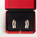 Belle Vante Trinity Classic Model Hoop Earrings Three-Tone Gold