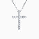 DB Classic Cross Pendant in White Gold