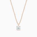Classic Round Brilliant Diamond Pendant in Rose Gold