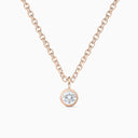 Clea One Diamond Pendant in Rose Gold