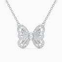 Portraits of Nature Butterfly Pendant in White Gold