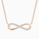 Infinity Necklace in Rose Gold