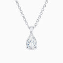 Pear-cut Diamond Pendant in Platinum