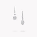 Oval Diamond Drop Earrings in White Gold | OTSW01