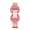 Ludo Secret Watch in 18K Rose Gold with Mother-of-Pearl and Sapphires
