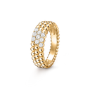 Perlée Diamonds 3-Row Ring with Diamonds