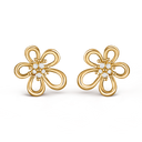 Flowerlace Earrings in 18K Yellow Gold with Diamonds