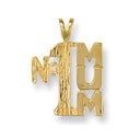 Yellow Gold No:1 Mum Pendant