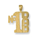 Yellow Gold No:1 Dad Pendant