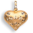 Yellow Gold D/C Heart Pendant
