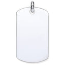 White Gold Dog Tag Pendant
