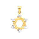 White & Yellow Gold Star of David Pendant