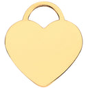 Yellow Gold Plain Heart Pendant