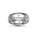 Platinum Natural Diamond 16pts Rubover set Wedding Ring