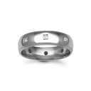 Platinum Natural Diamond 32pts Rubover set Wedding Ring