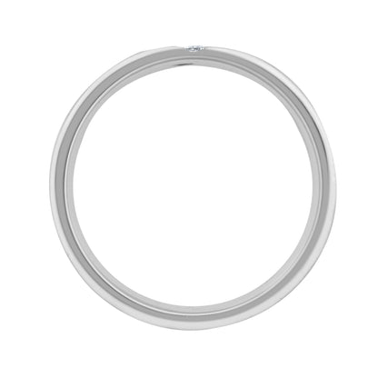 Platinum 4mm Natural Diamond 15pts Rubover set Wedding Ring