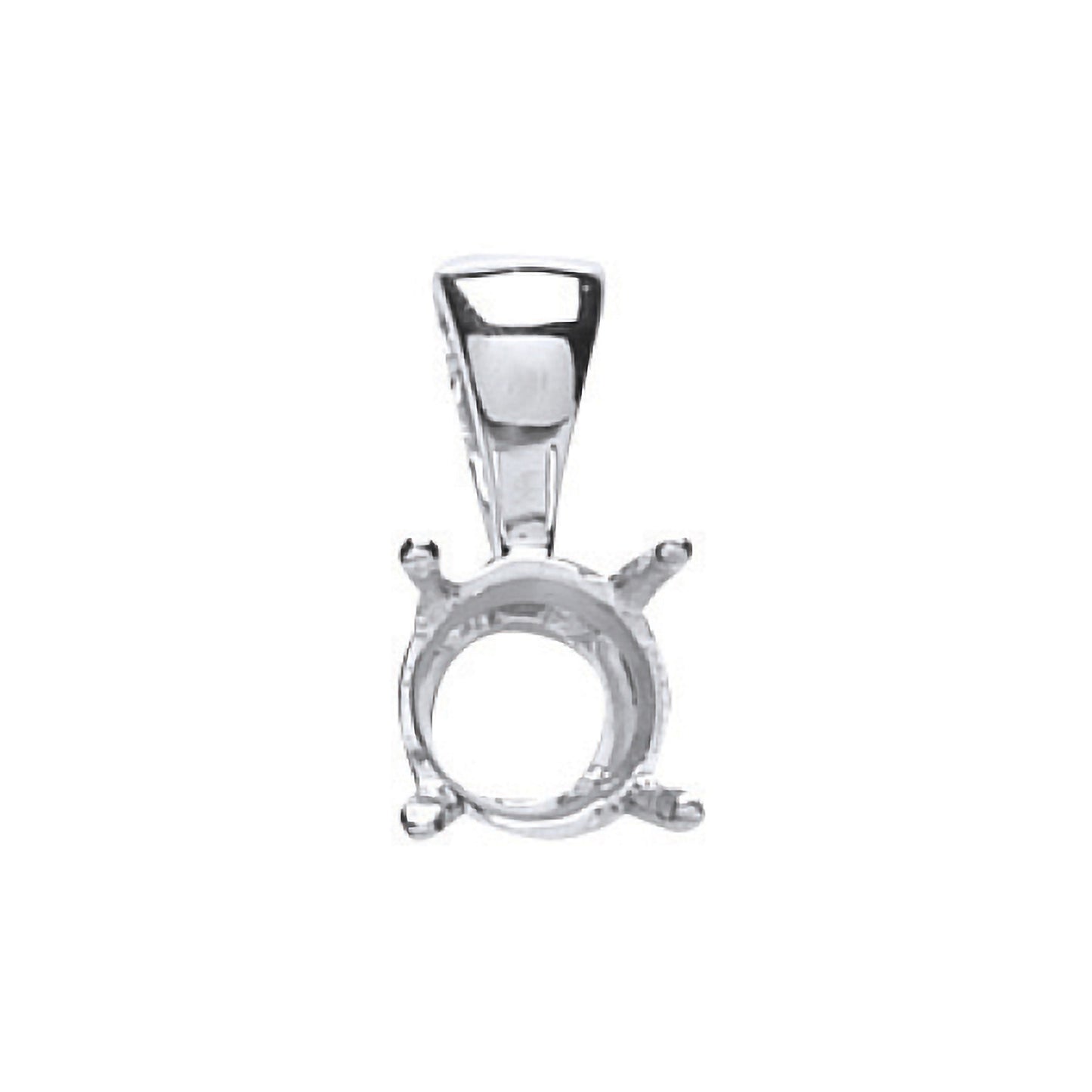 18ct White Gold Pendant Mount 0.70-0.75ct - 18ct Gold