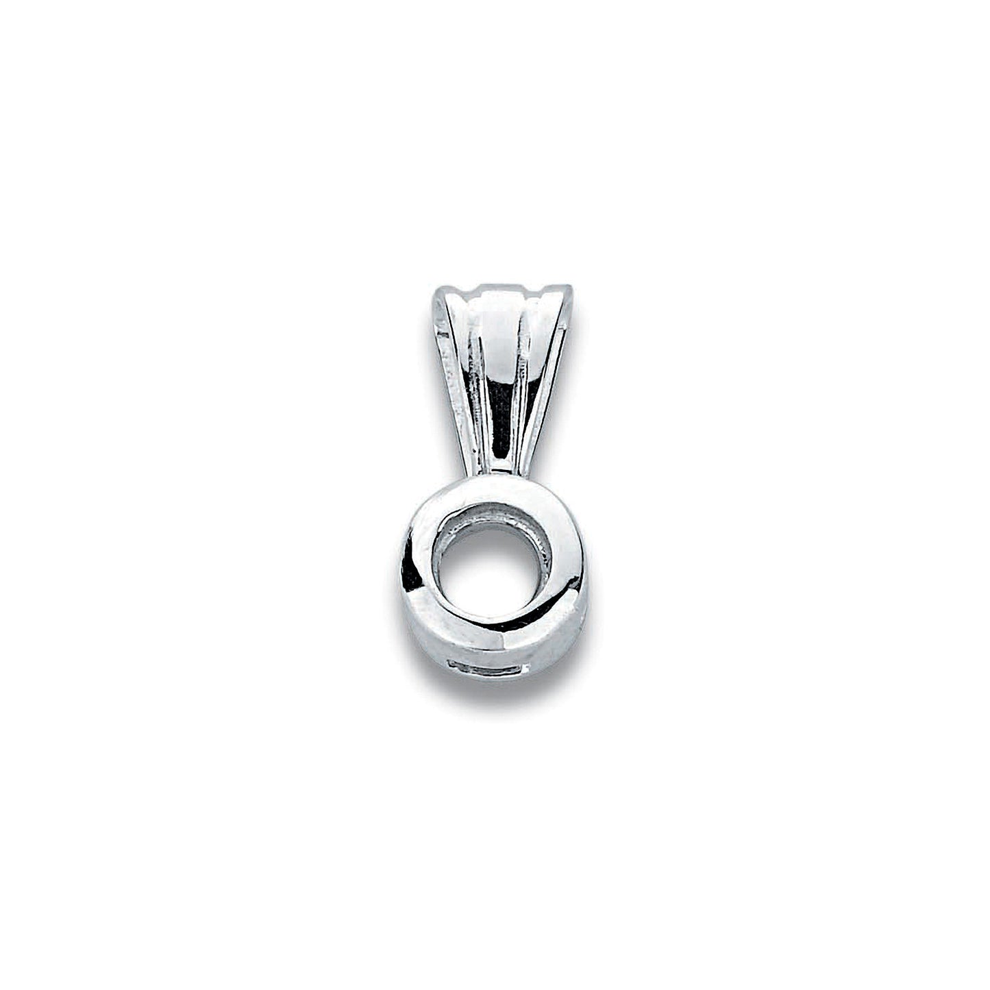 18ct White Gold Pendant Mount Rubover 0.15ct - 18ct Gold