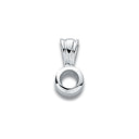 18ct White Gold Pendant Mount Rubover 0.20-0.25ct