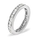 Platinum Channel Set Full Eternity Ring Natural Diamond VS