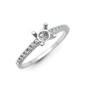950 Platinum 0.17ct Natural Diamond Semi Set Ring - Holds