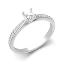 950 Platinum Gold Natural Diamond Pav?-set Wed-fit Ring Mount + Diamond