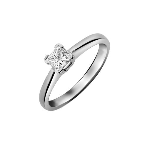 Platinum 1.00ct Princess Cut Dia Solitaire Ring