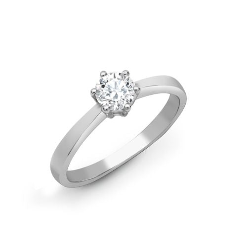 Lab 18ct White Gold 2.00ct Solitaire Diamond Ring