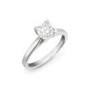 Platinum 25pts Solitaire Natural Diamond Wed-fit Ring