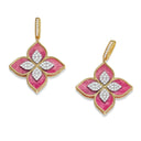 Princess Flower Earrings in 18kt Gold with Diamonds