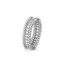 Perlée Diamonds 1-Row Ring in 18K White Gold with Diamonds