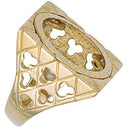 Yellow Gold (Full) Square Top Sovereign Ring