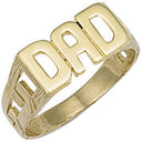 Yellow Gold ID Sides Dad Ring