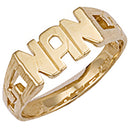 Yellow Gold ID Sides Nan Ring