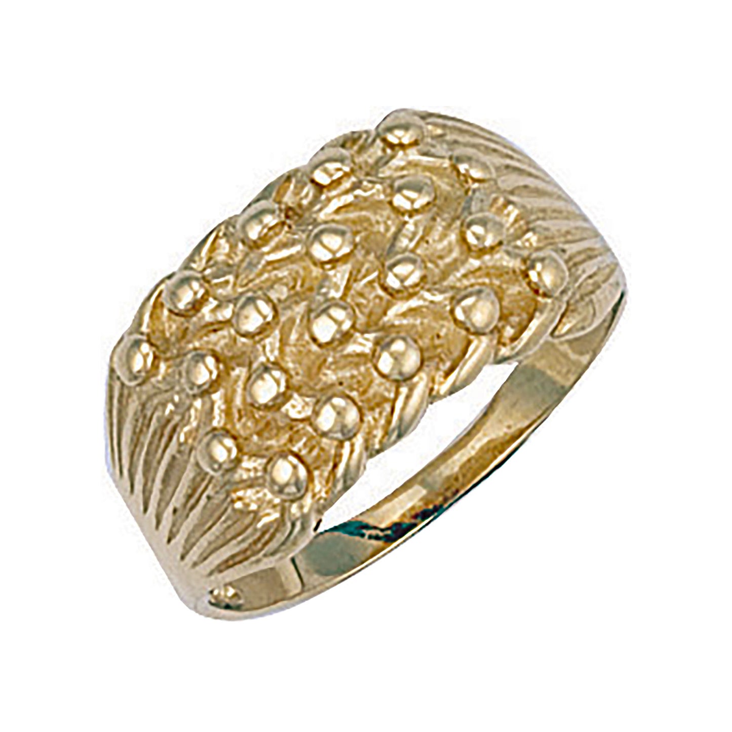 Yellow Gold Light Weight 4 Row Keeper Ring - 9ct Gold