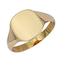 Yellow Gold Cushion Plain Signet Ring