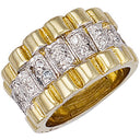 Yellow Gold Gents Cubic Zirconia Ring