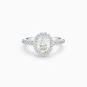 Aura Oval-Shaped Diamond Ring in Platinum