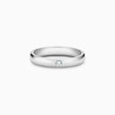 Classic One Diamond Band in Platinum
