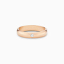 Classic One Diamond Band in Rose Gold