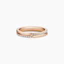 The Promise Half Pavé Band in Rose Gold