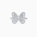Portraits of Nature Butterfly Ring in White Gold