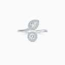 Aura Toi & Moi Pear-Shaped and Round Brilliant Diamond Ring