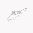 Wild Flower Twist Diamond Bangle White Gold | RGB514-155