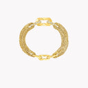 Signature Pavé Diamond Mesh Chain Bracelet Yellow Gold
