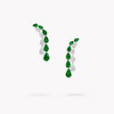 Pear Shape Emerald and Diamond Earrings | RGE1130