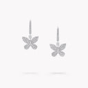 Pavé Butterfly Mini Diamond Drop Earrings in White Gold | RGE1167