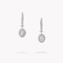 Oval Shape Diamond Earrings in White Gold | RGE1523