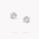 Emerald Cut Diamond Stud Earrings in White Gold | RGE1651