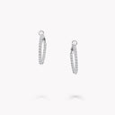 Round Diamond Hoop Earrings White Gold